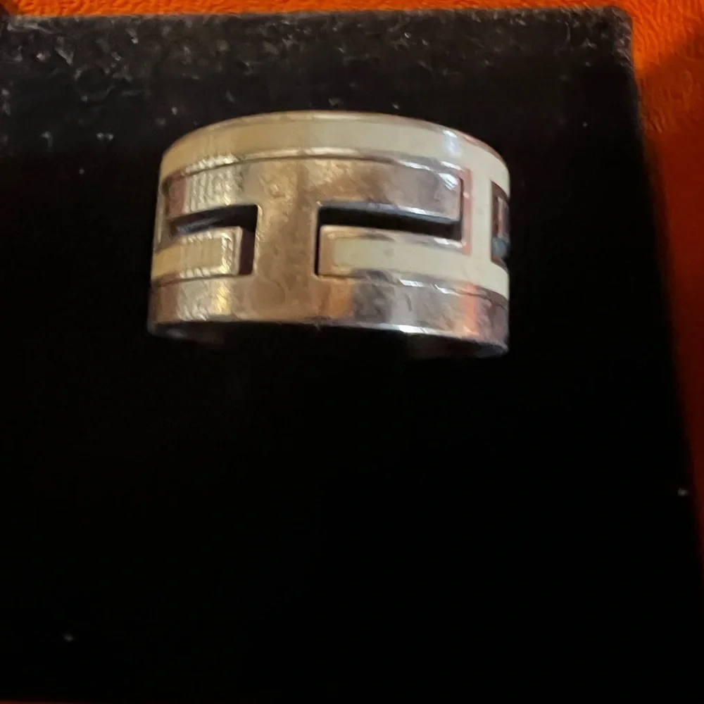 Hermes light Beige Puzzle ring sz 6.5